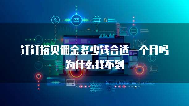 钉钉搭贝佣金多少钱合适一个月吗为什么找不到