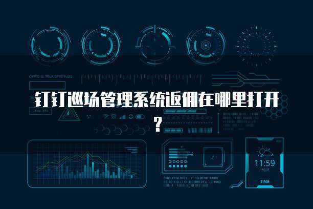 钉钉巡场管理系统返佣在哪里打开?