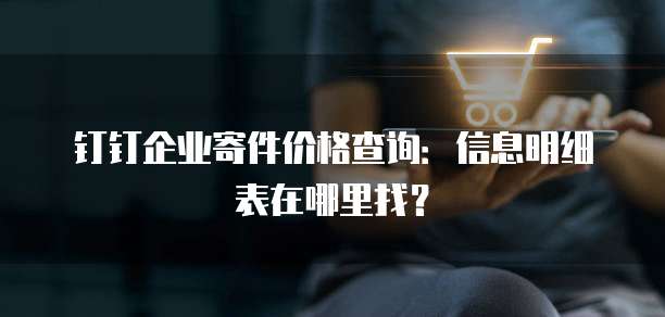 钉钉企业寄件价格查询:信息明细表在哪里找?