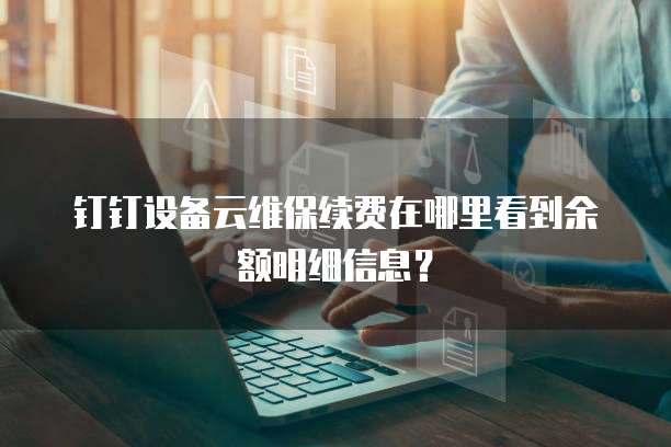 钉钉设备云维保续费在哪里看到余额明细信息？