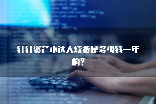 钉钉资产小达人续费是多少钱一年的?