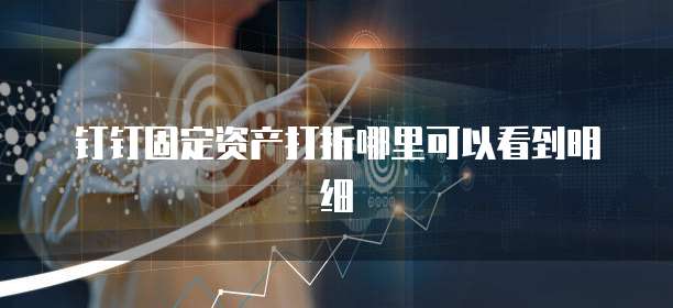 钉钉固定资产打折哪里可以看到明细