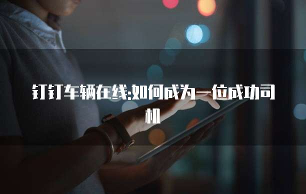 钉钉车辆在线:如何成为一位成功司机