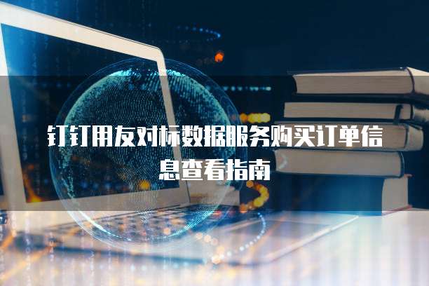 钉钉用友对标数据服务购买订单信息查看指南