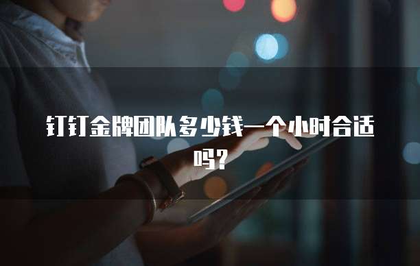 钉钉金牌团队多少钱一个小时合适吗?
