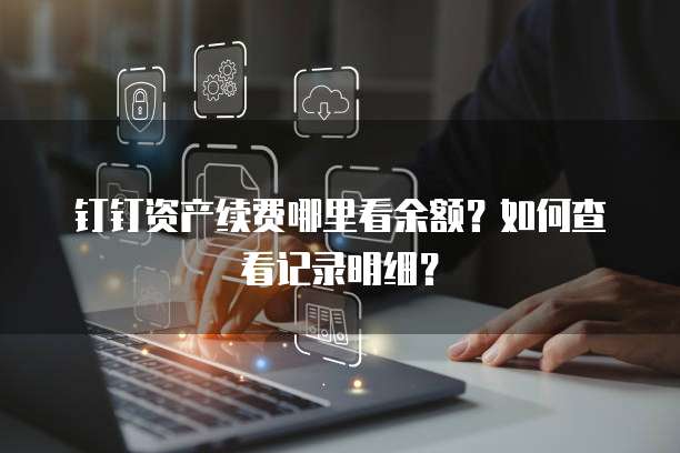 钉钉资产续费哪里看余额?如何查看记录明细?