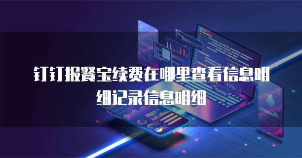 钉钉报餐宝续费在哪里查看信息明细记录信息明细