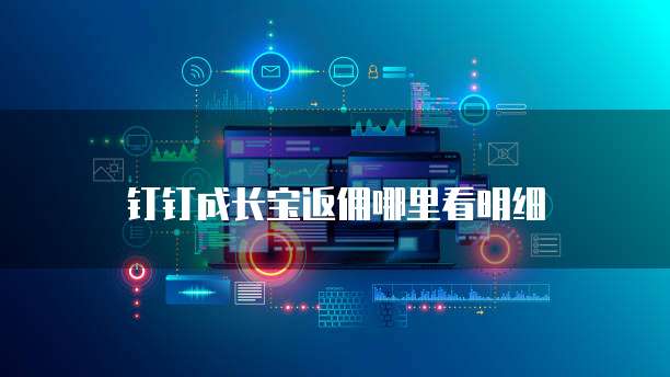 钉钉成长宝返佣哪里看明细