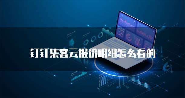 钉钉集客云报价明细怎么看的