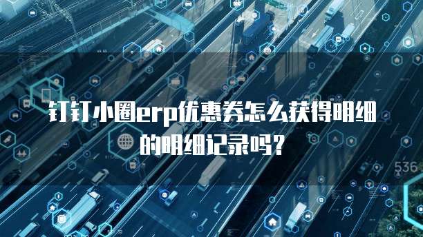 钉钉小圈erp优惠券怎么获得明细的明细记录吗?