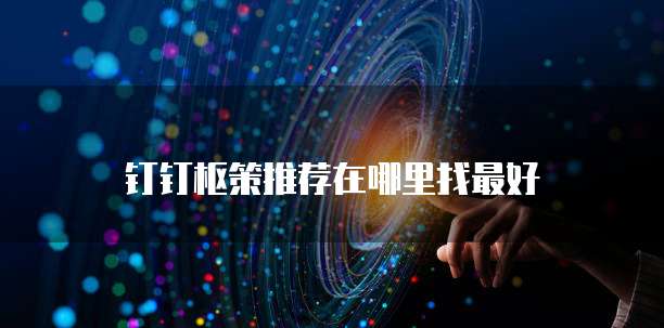 钉钉枢策推荐在哪里找最好