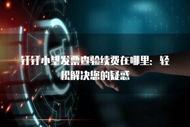 钉钉小望发票查验续费在哪里:轻松解决您的疑惑