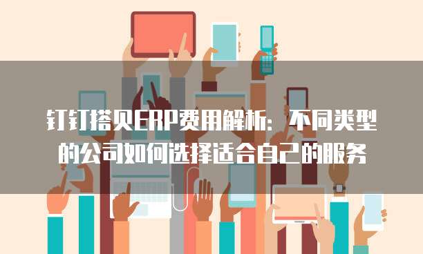 钉钉搭贝ERP费用解析：不同类型的公司如何选择适合自己的服务