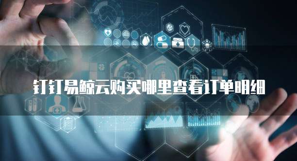 钉钉易鲸云购买哪里查看订单明细
