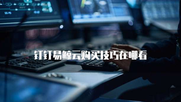 钉钉易鲸云购买技巧在哪看