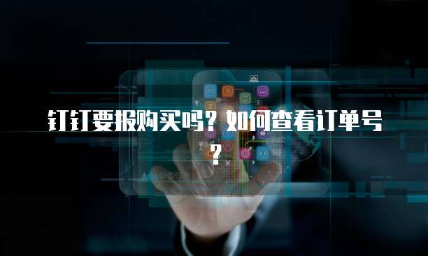 钉钉要报购买吗?如何查看订单号?