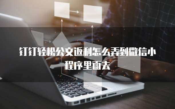 钉钉轻松公文返利怎么弄到微信小程序里面去