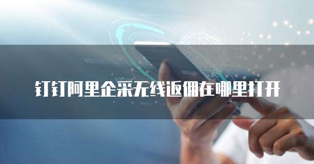 钉钉阿里企采无线返佣在哪里打开