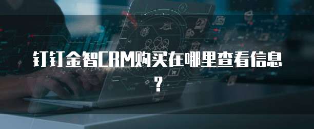钉钉金智CRM购买在哪里查看信息？