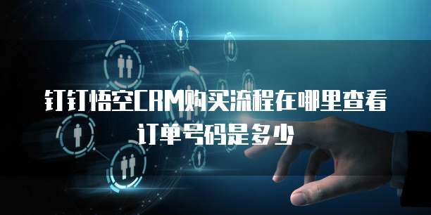 钉钉悟空CRM购买流程在哪里查看订单号码是多少