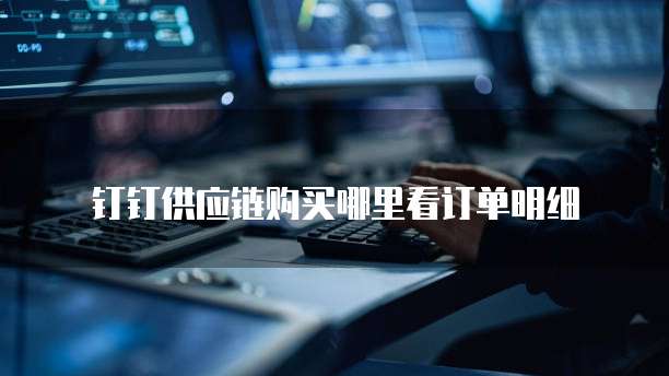 钉钉供应链购买哪里看订单明细