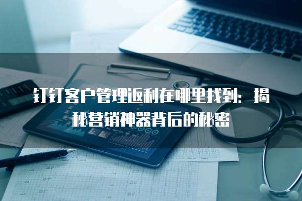 钉钉客户管理返利在哪里找到:揭秘营销神器背后的秘密