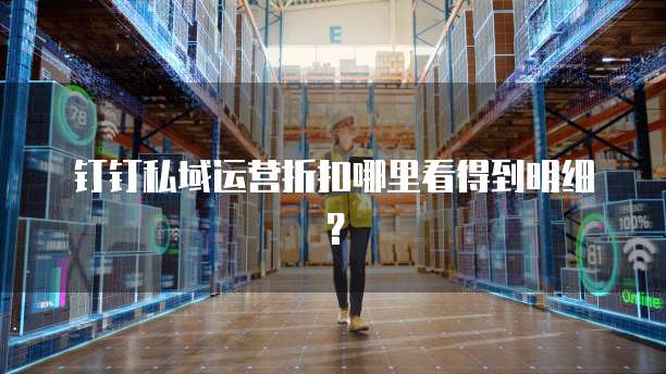 钉钉私域运营折扣哪里看得到明细?