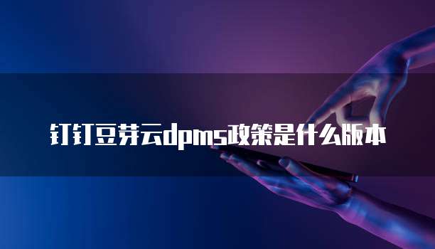 钉钉豆芽云dpms政策是什么版本