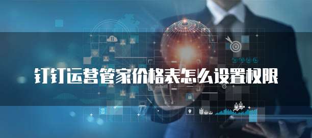 钉钉运营管家价格表怎么设置权限