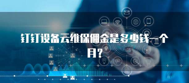钉钉设备云维保佣金是多少钱一个月?