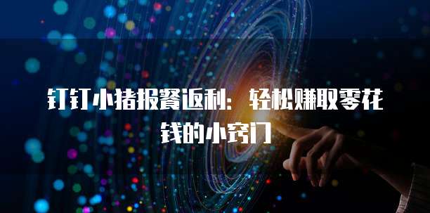 钉钉小猪报餐返利:轻松赚取零花钱的小窍门