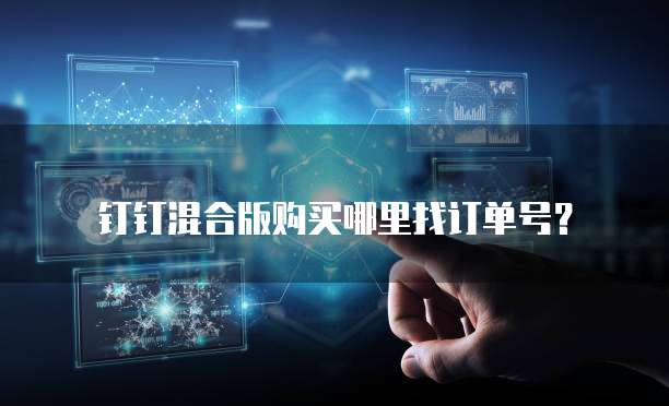 钉钉混合版购买哪里找订单号?
