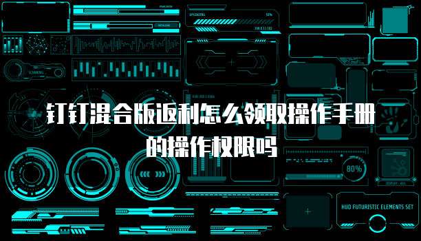 钉钉混合版返利怎么领取操作手册的操作权限吗