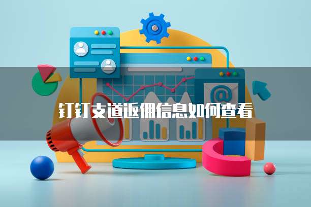 钉钉支道返佣信息如何查看