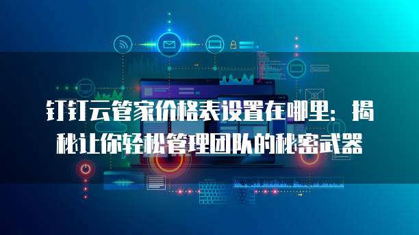 钉钉云管家价格表设置在哪里:揭秘让你轻松管理团队的秘密武器