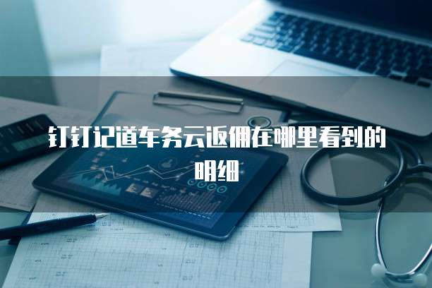 钉钉记道车务云返佣在哪里看到的明细