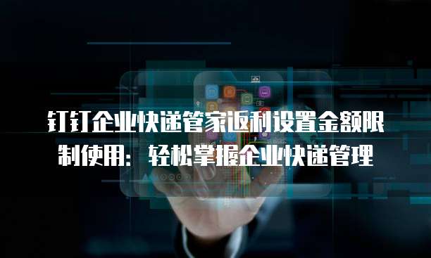 钉钉企业快递管家返利设置金额限制使用:轻松掌握企业快递管理