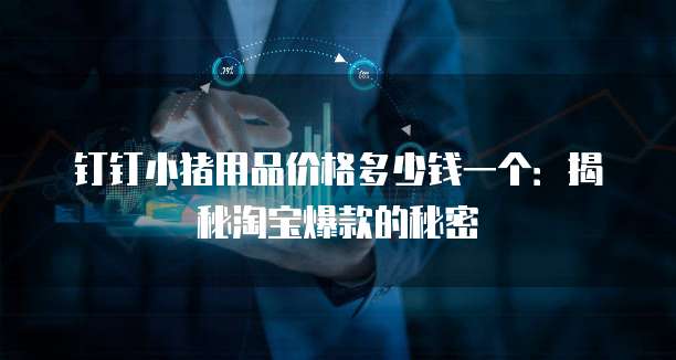钉钉小猪用品价格多少钱一个:揭秘淘宝爆款的秘密
