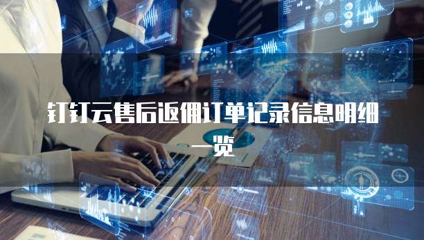 钉钉云售后返佣订单记录信息明细一览