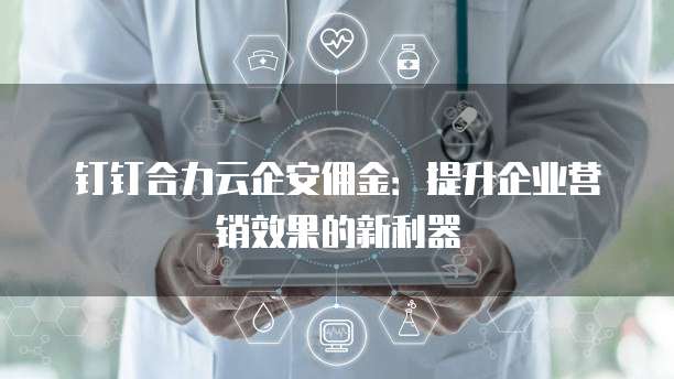 钉钉合力云企安佣金:提升企业营销效果的新利器