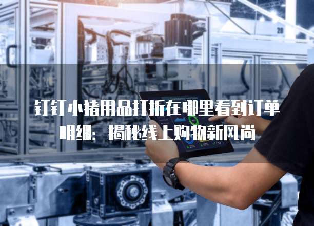 钉钉小猪用品打折在哪里看到订单明细:揭秘线上购物新风尚