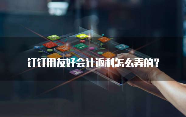 钉钉用友好会计返利怎么弄的?
