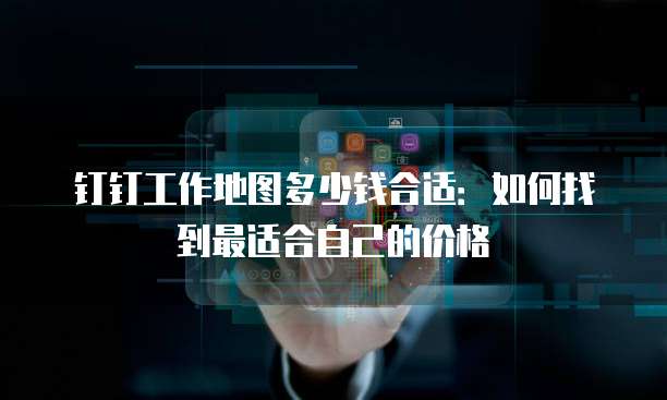 钉钉工作地图多少钱合适:如何找到最适合自己的价格