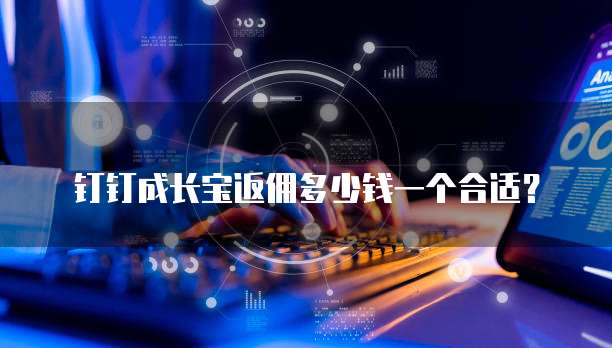钉钉成长宝返佣多少钱一个合适?