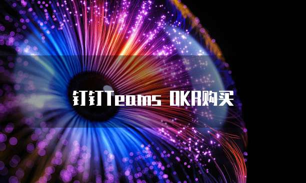 钉钉Teams OKR购买
