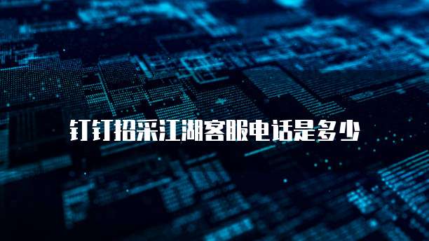 钉钉招采江湖客服电话是多少