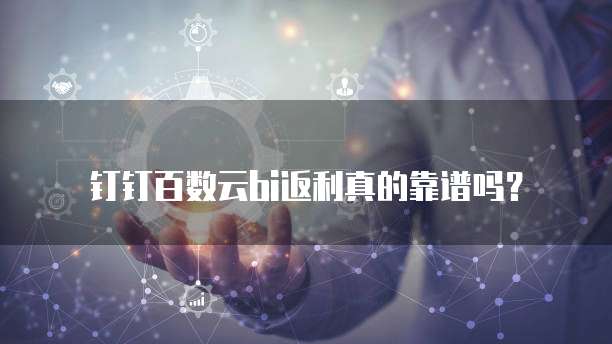 钉钉百数云bi返利真的靠谱吗?