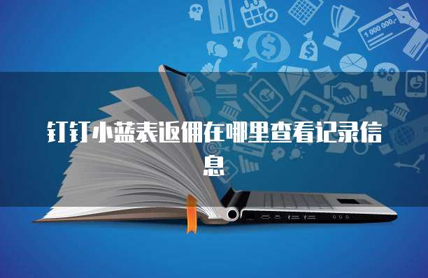 钉钉小蓝表返佣在哪里查看记录信息