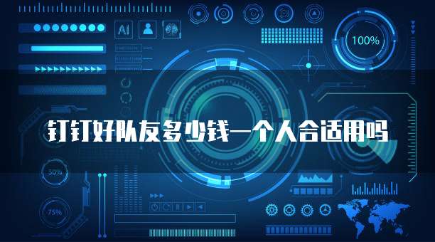 钉钉好队友多少钱一个人合适用吗
