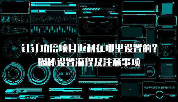钉钉功倍项目返利在哪里设置的?揭秘设置流程及注意事项